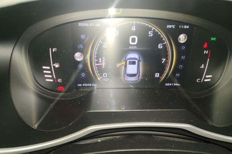 Used Geely Auto Emgrand X7 Sport 2021 Million Edition 1.8TD DCT Two-Wheel Drive Comfort Model Odometer Close Up