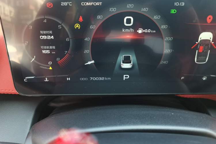Used Geely Auto icon 2020 300T Galaxy Limited Edition Odometer Close Up