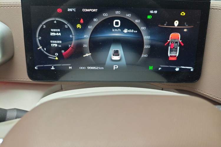 Used Geely Auto icon 2020 300T Galaxy Limited Edition Odometer Close Up