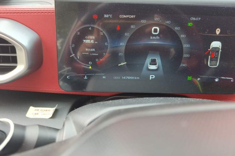 Used Geely Auto icon 2020 1.5TD i9 Odometer Close Up