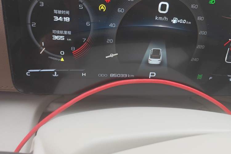 Used Geely Auto icon 2020 300T Galaxy Limited Edition Odometer Close Up
