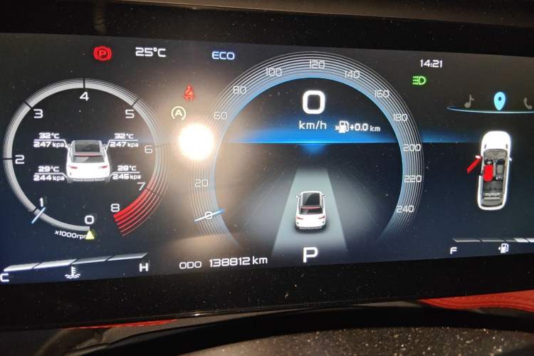Used Geely Auto icon 2020 1.5TD i9 BSG Odometer Close Up