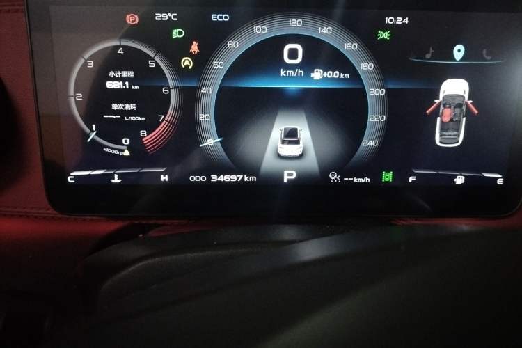 Used Geely Auto icon 2021 1.5TD Carp Odometer Close Up