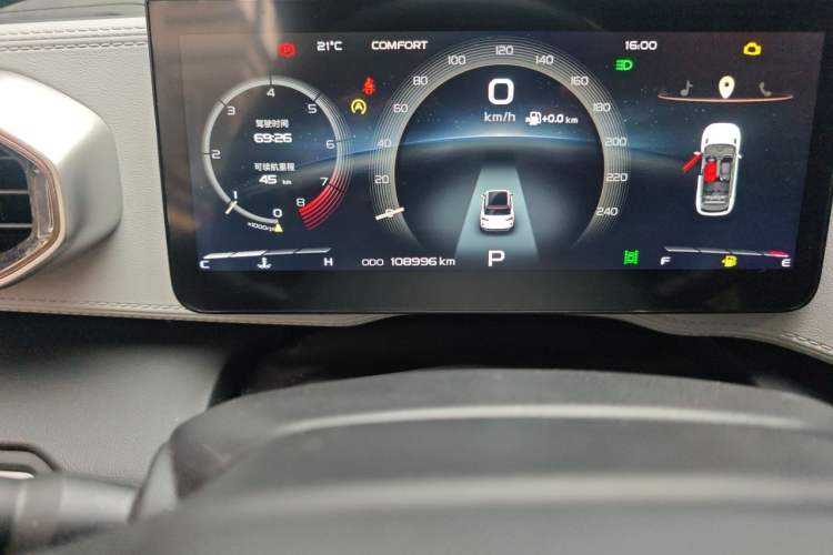 Used Geely Auto icon 2021 1.5TD Passionate Edition Odometer Close Up