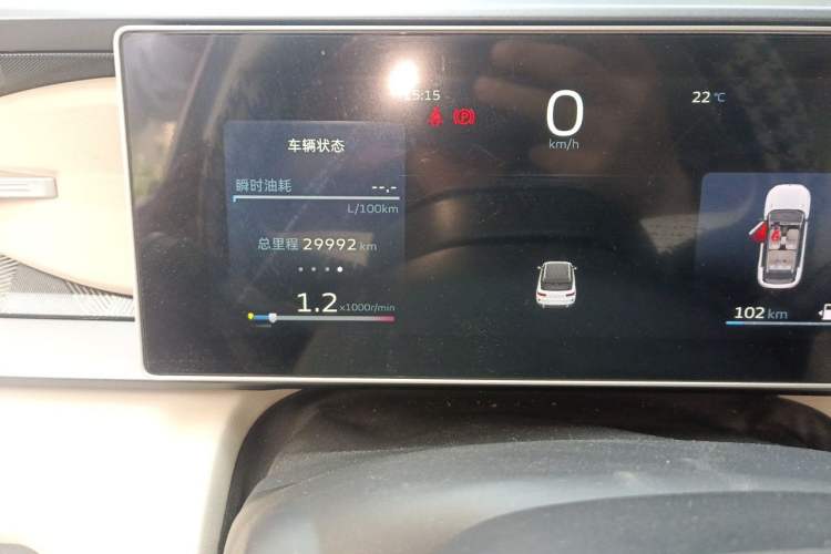 Used Geely Auto icon 2023 1.5TD Chocolate Smoothie Edition Odometer Close Up
