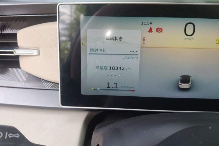 Used Geely Auto icon 2023 1.5TD Chocolate Smoothie Edition Odometer Close Up
