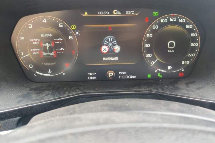 Used Geely Auto Monjaro 2019 350T Dark Knight Limited Edition Odometer Close Up