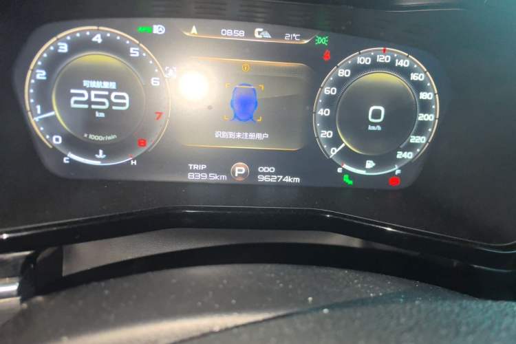 Used Geely Auto Monjaro 2019 350T Yuxingzhe AWD Odometer Close Up
