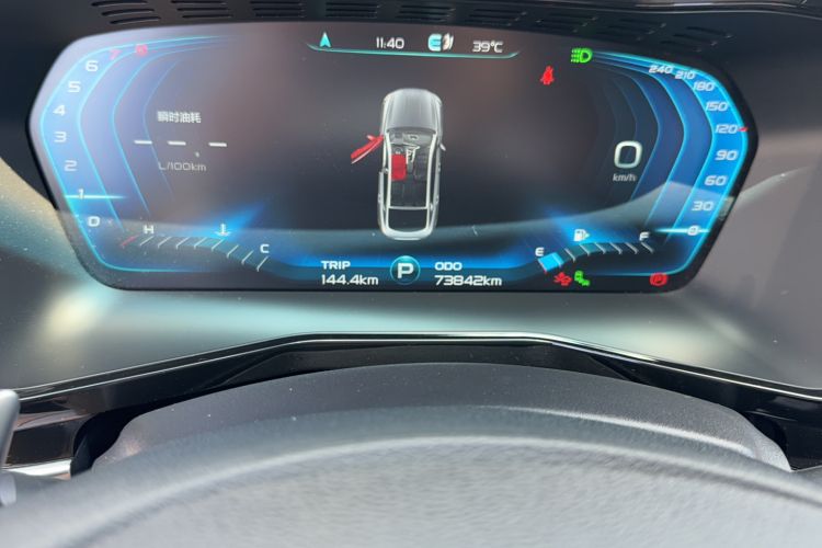 Used Geely Auto Monjaro 2019 Updated Version 350T Yuxingzhe AWD Odometer Close Up