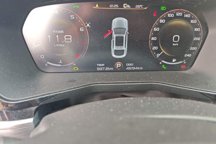 Used Geely Auto Monjaro 2020 350T Yuxingzhe AWD Odometer Close Up