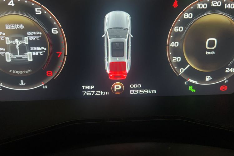 Used Geely Auto Monjaro 2020 350T Yuxingzhe Odometer Close Up