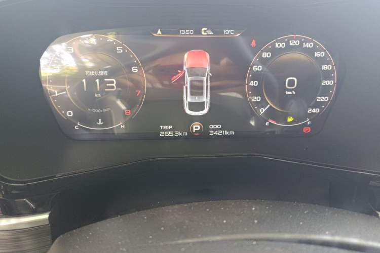 Used Geely Auto Monjaro 2020 High-Energy Edition 350T Phantom Knight AWD Odometer Close Up