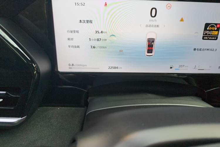Used Geely Auto Monjaro L 2024 2.0TD High-Power Automatic Two-Wheel Drive Skyline Edition Odometer Close Up