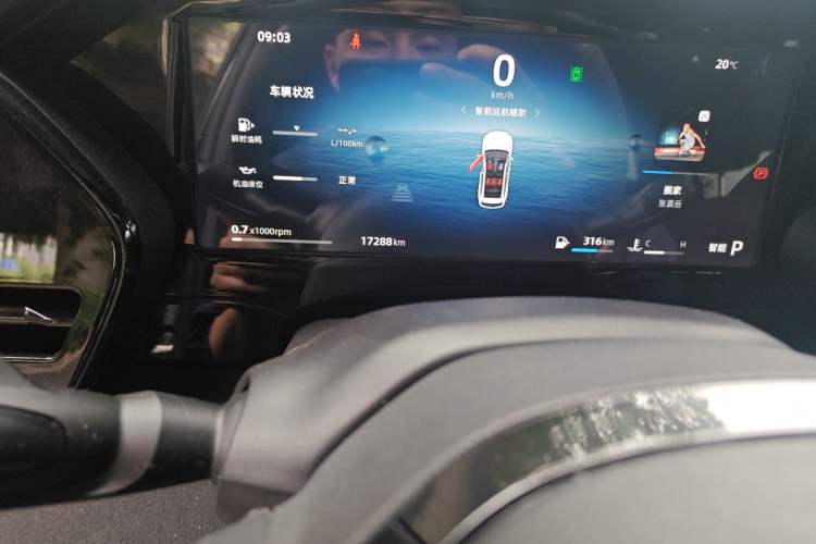 Used Geely Auto Monjaro L 2024 2.0TD High-Power Automatic Two-Wheel Drive Skyline Edition Odometer Close Up