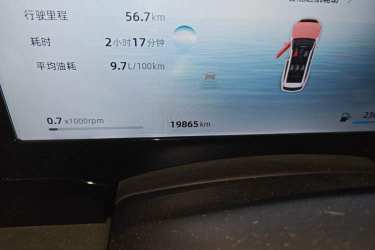 Used Geely Auto Monjaro L 2024 2.0TD High-Power Automatic Two-Wheel Drive Skyline Edition Odometer Close Up