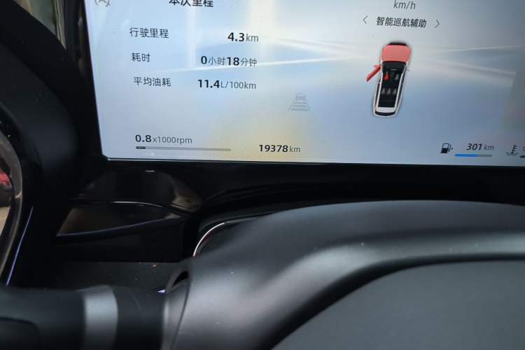 Used Geely Auto Monjaro L 2024 2.0TD High-Power Automatic Two-Wheel Drive Skyline Edition Odometer Close Up