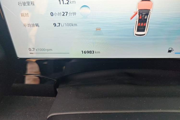 Used Geely Auto Monjaro L 2024 2.0TD High-Power Automatic Two-Wheel Drive Skyline Edition Odometer Close Up