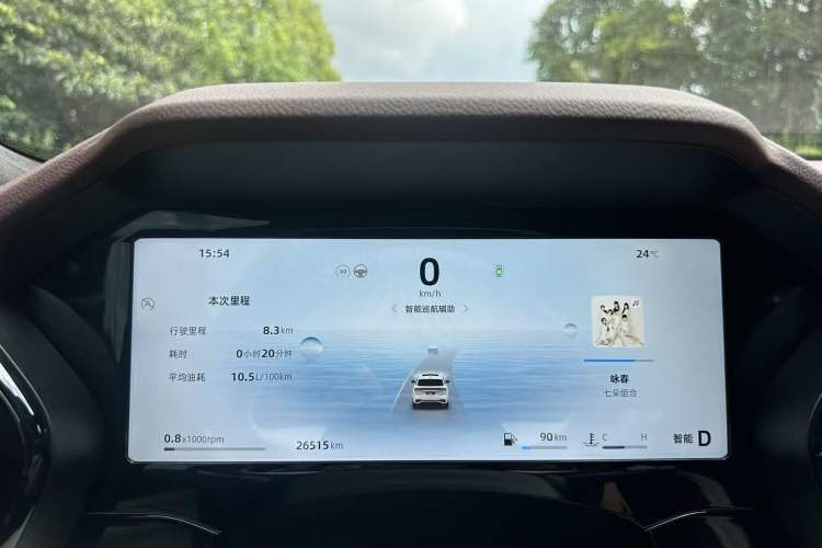 Used Geely Auto Monjaro L 2024 2.0TD High-Power Automatic Two-Wheel Drive Yunqi Version Odometer Close Up