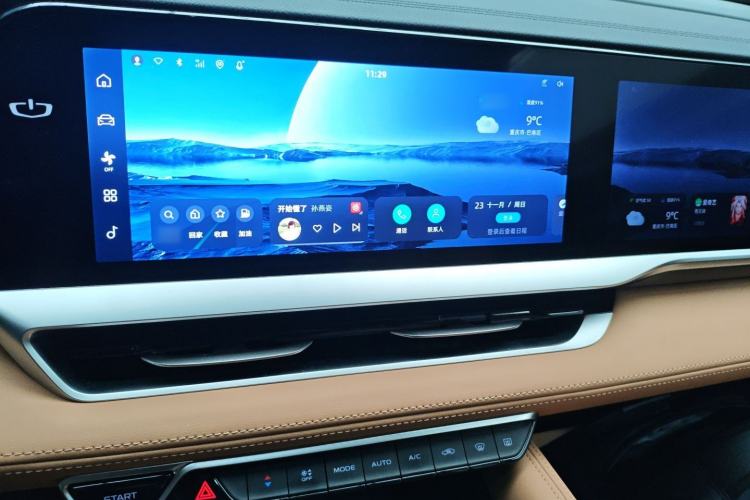 Used Geely Auto Monjaro L Extended Range Electric Version 2022 1.5T DHT Range-Extending Electric Flagship Edition Audio And AC Panel