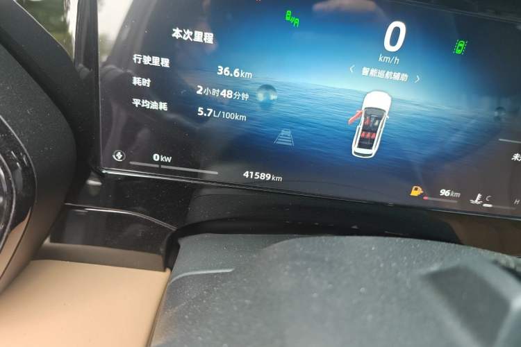 Used Geely Auto Monjaro L Intelligent Engine 2024 1.5T Galaxy Edition Odometer Close Up