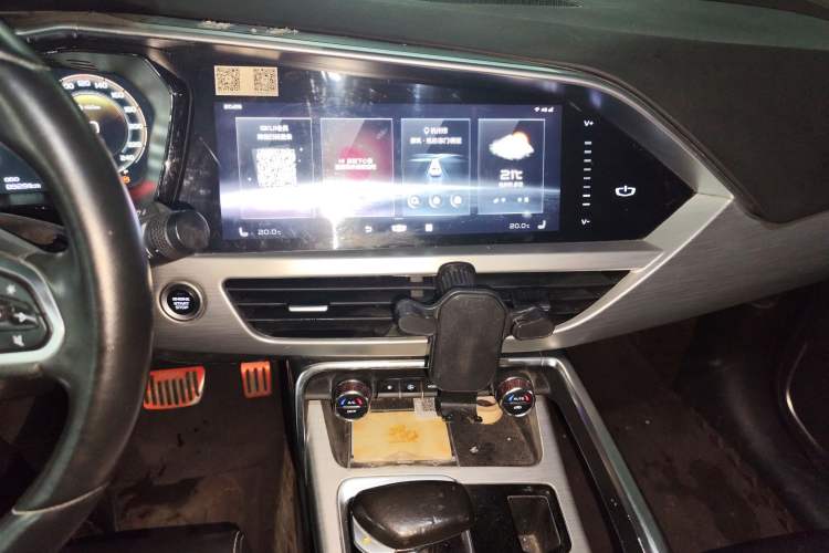 Used Geely Auto Monjaro New Energy 2021 ePro YAOXINGZHE Pure Electric Range 56 KM Audio And AC Panel