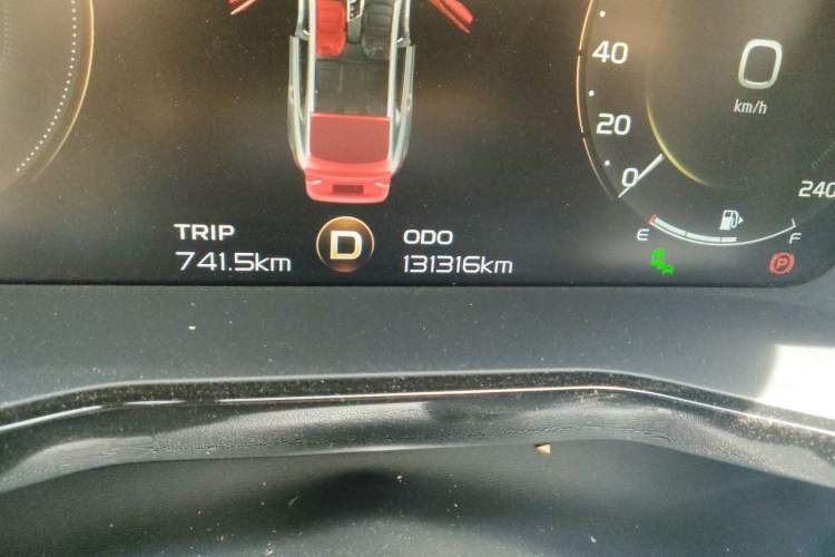 Used Geely Auto Monjaro New Energy 2019 400T Yuxingzhe Pure Electric Range 80 km Odometer Close Up