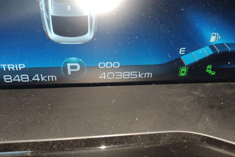 Used Geely Auto Monjaro New Energy 2019 Updated Version 400T Yuxingzhe Pure Electric Range of 80 KM Odometer Close Up