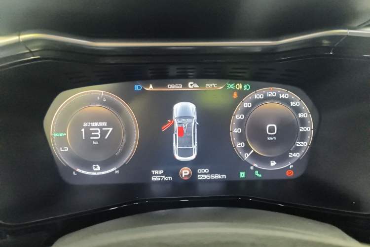 Used Geely Auto Monjaro New Energy 2019 400T Yuxingzhe Pure Electric Range 56 km Instrument Cluster