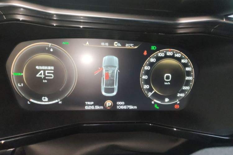 Used Geely Auto Monjaro New Energy 2019 400T Yuxingzhe Pure Electric Range 56 km Instrument Cluster