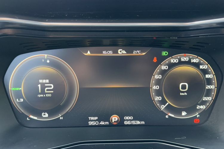 Used Geely Auto Monjaro New Energy 2019 400T YAOXINGZHE Pure Electric Range 80 KM Odometer Close Up