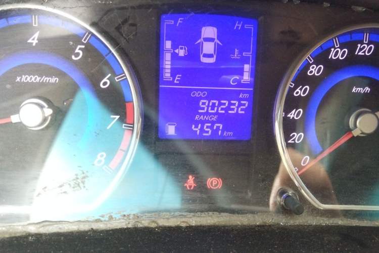 Used Geely Auto Ocean 2014 1.5L Manual Overdrive Trim Odometer Close Up