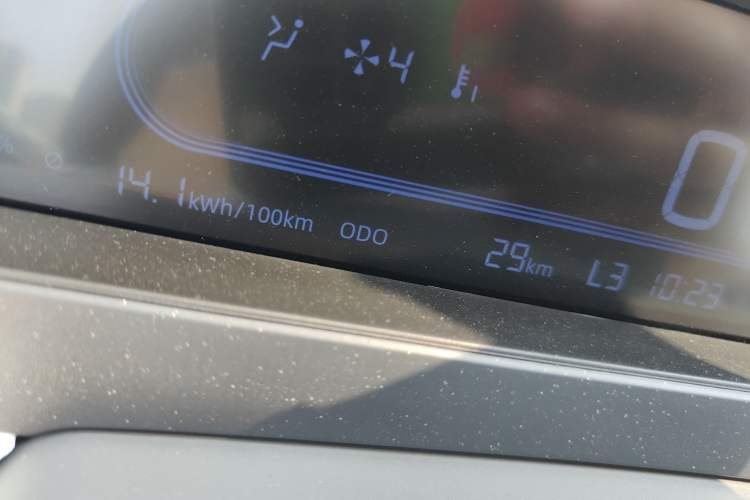 Used Geely Auto Panda 2025 210km Panda Rider Odometer Close Up