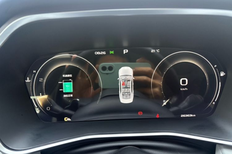 Used Geely Auto Preface 2021 Revised Version 2.0TD Luxury Edition Odometer Close Up