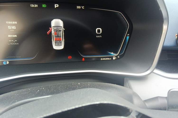 Used Geely Auto Preface 2021 Revised Version 2.0TD Luxury Edition Odometer Close Up