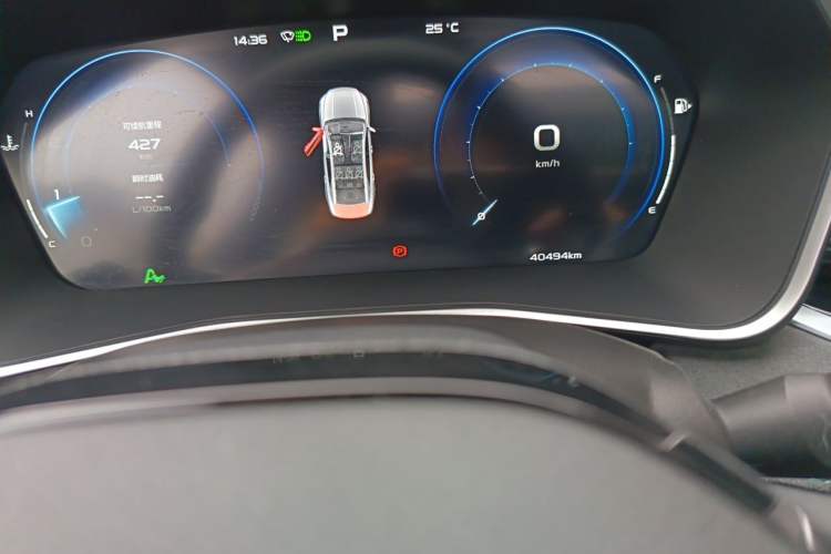 Used Geely Auto Preface 2023 2.0TD "Only This Verdant Green" Edition Odometer Close Up