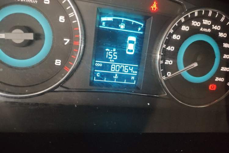 Used Geely Auto Vision 2015 1.5L Manual Happiness Edition Odometer Close Up