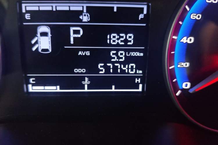 Used Geely Auto Vision 2018 1.5L Automatic Prestige Model Odometer Close Up