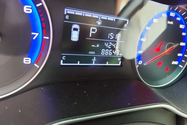 Used Geely Auto Vision 2018 1.5L Automatic Prestige Model Odometer Close Up