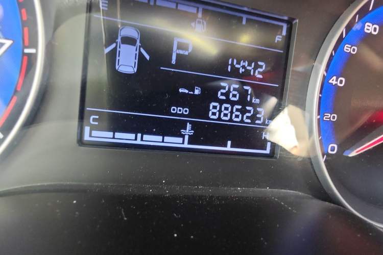 Used Geely Auto Vision 2020 Revised Version 1.5L CVT Asian Games Edition Odometer Close Up