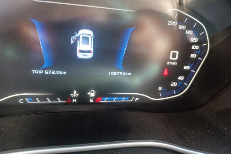 Used Geely Auto Vision X6 2018 1.8L Manual 4G Connect Luxury Edition Odometer Close Up