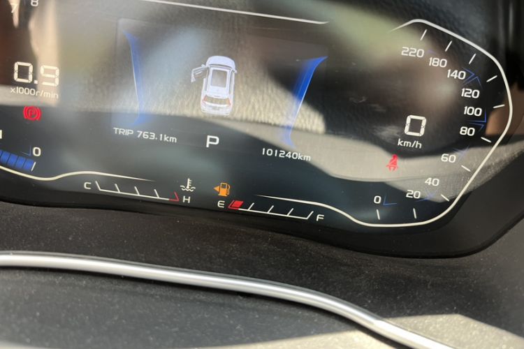 Used Geely Auto Vision X6 2018 1.4T CVT 4G Connected Flagship Edition Odometer Close Up
