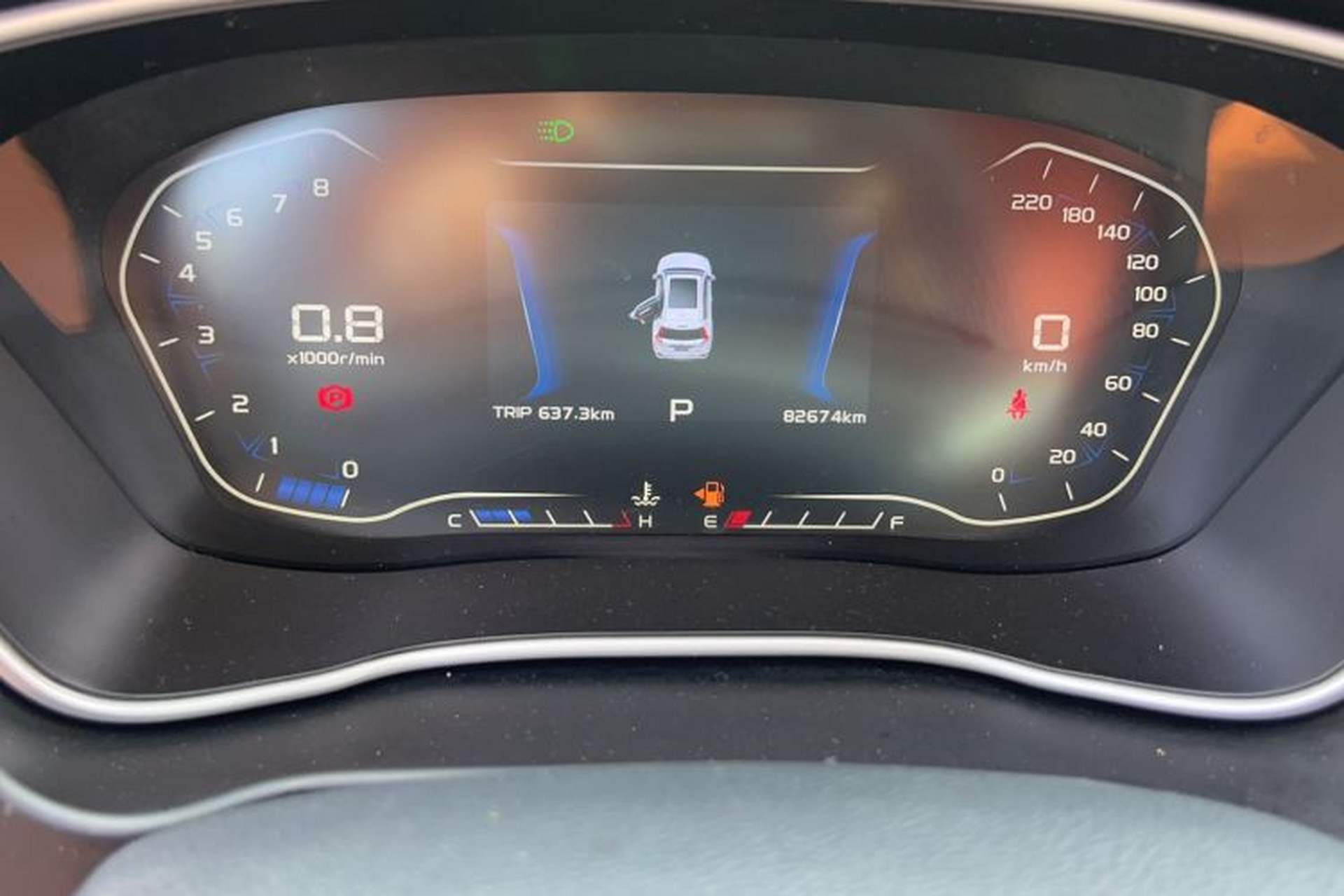 Used Geely Auto Vision X6 2018 1.4T CVT 4G Connected Flagship Edition Odometer Close Up