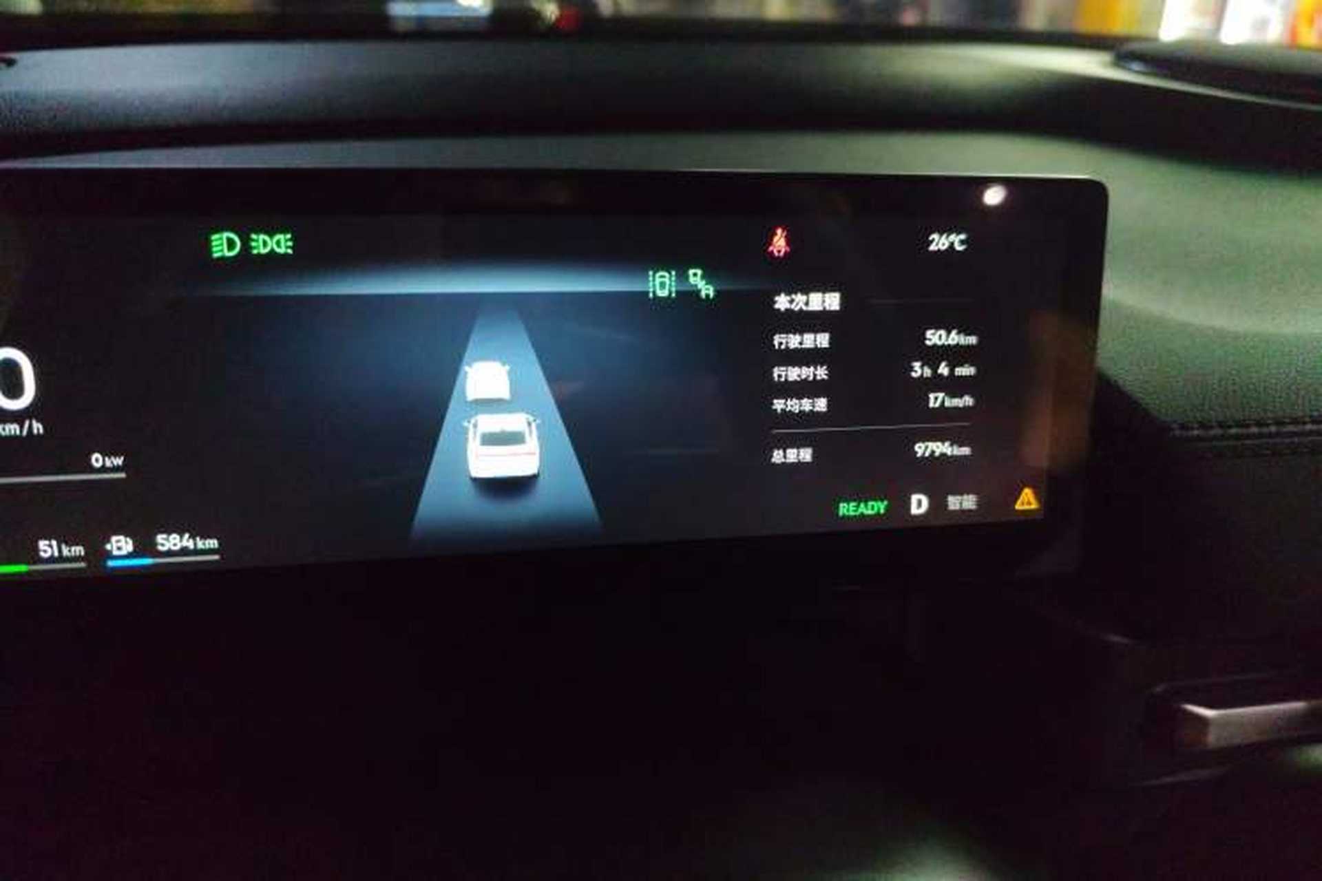 Used Geely Galaxy A7 2025 Model EM-i 150km Prestige Edition Odometer Close Up