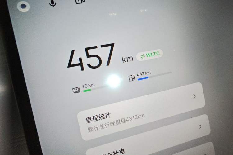 Used Geely Galaxy A7 2025 Model EM-i 150km Exploration+ Edition Odometer Close Up