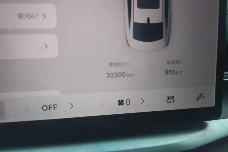 Used Geely Galaxy A7 2025 Model EM-i 70km Luxury Edition Odometer Close Up