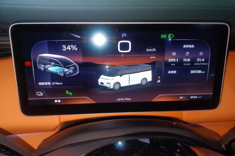 Used Geely Galaxy LEVC L380 2024 140-Degree 6-Seater All-Wheel-Drive Ultra Instrument Cluster