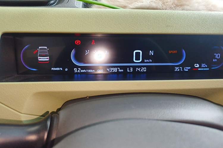 Used Geely Galaxy Panda 2023 Panda Mini 200km Endurance Bear Odometer Close Up
