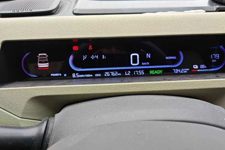 Used Geely Galaxy Panda 2023 Panda Mini 200km Endurance Bear Odometer Close Up