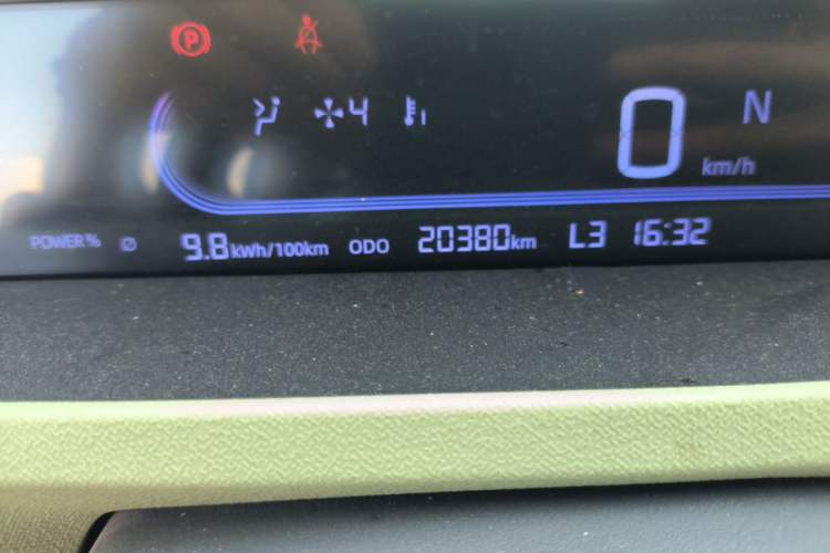 Used Geely Galaxy Panda 2023 Panda Mini 120km Super Cute Bear Odometer Close Up