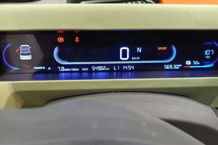 Used Geely Galaxy Panda 2023 Panda Mini 200km Endurance Bear Odometer Close Up